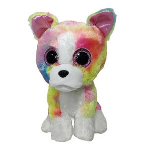 TySilk Isla Beanie Boo Bulldog Dog Plush Stuffed Animal Tie Dye 2017 9" FLAW